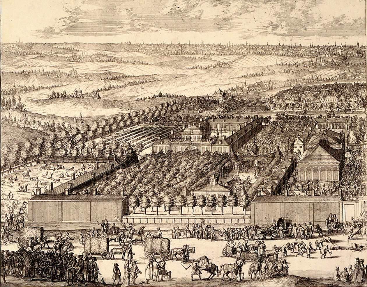 Quartier allemand Nemetskaya sloboda à Moscou partie gauche, 1705 - Schoonebeek
