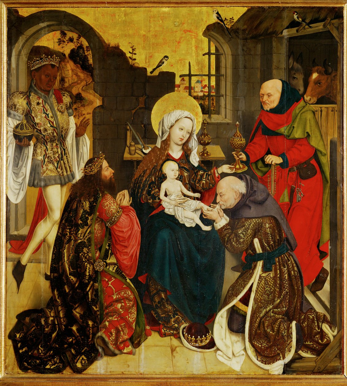 Adoration des Mages ... (peinture sur bois) - Schottenaltar Master