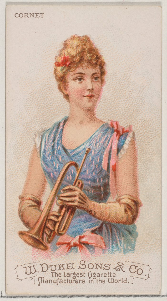Cornet, de la série Instruments de musique N82 pour les cigarettes de marque Duke - Schumacher and Ettlinger
