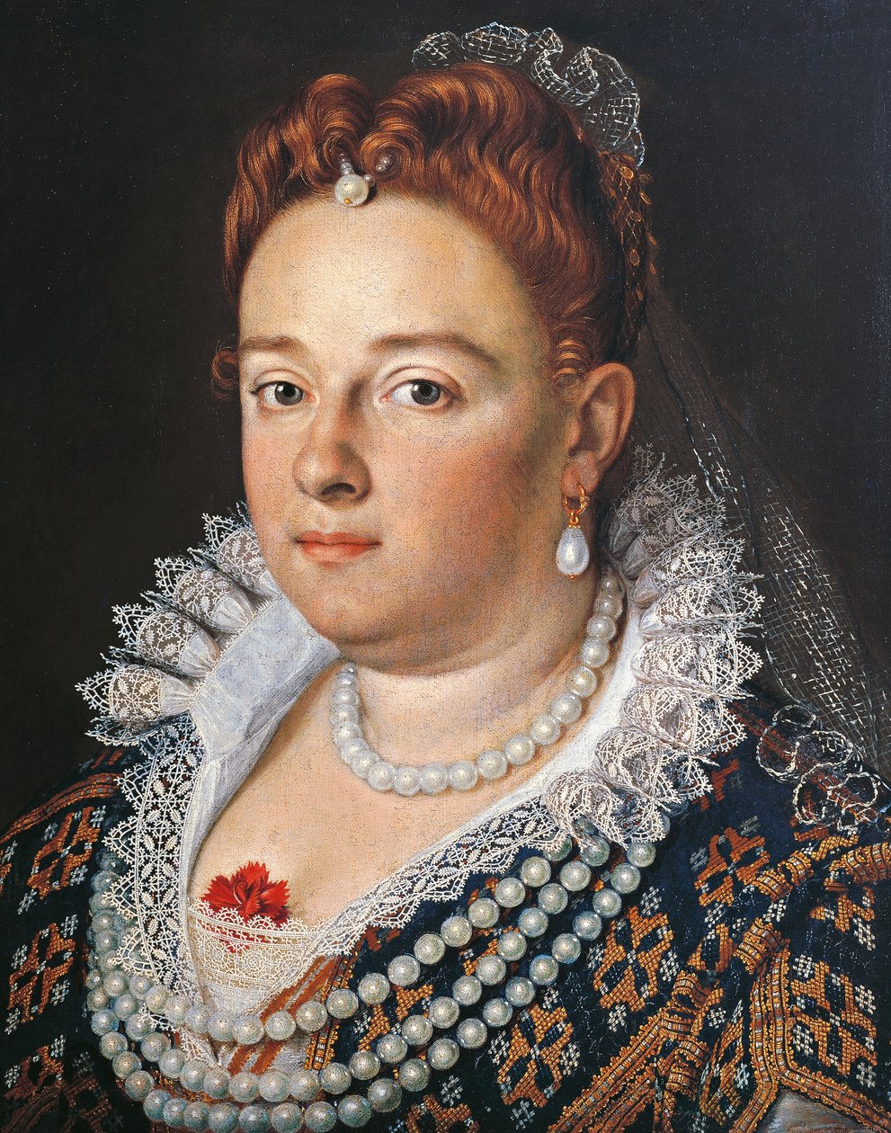 Portrait de Bianca Cappiello épouse de François Ier de Médicis - Scipione (1550 98) Pulzone