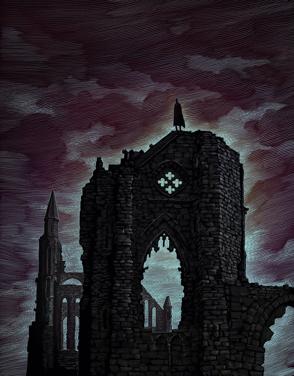 Dracula, 2010 (scratchboard, colorisé numériquement) - Scott McKowen