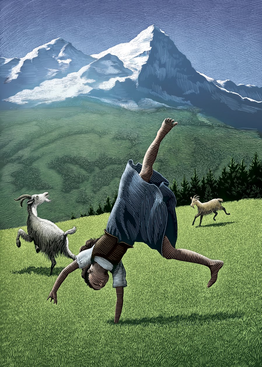 Heidi, 2007 (planche à gratter, colorisée numériquement) - Scott McKowen