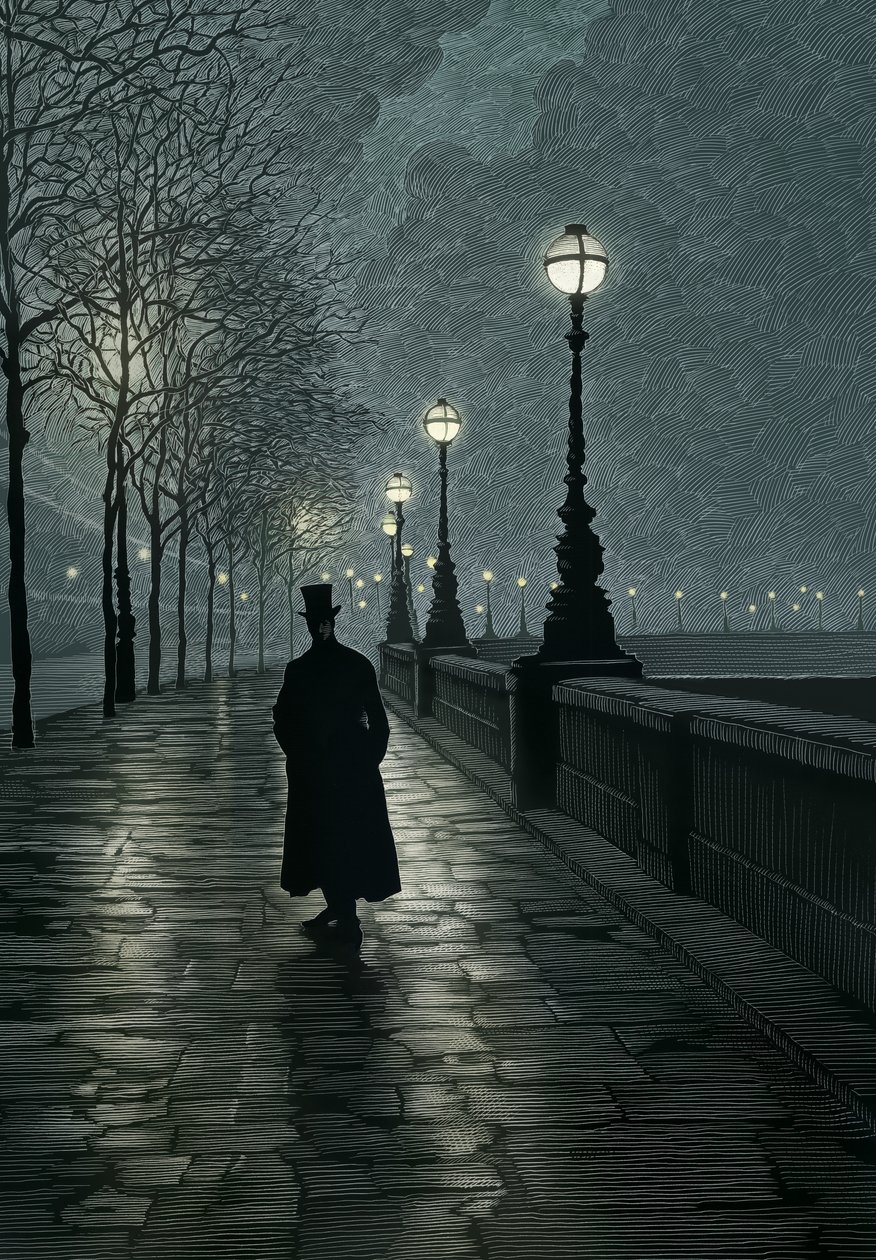 Sherlock Holmes, 2004 (scratchboard, colorisé numériquement) - Scott McKowen