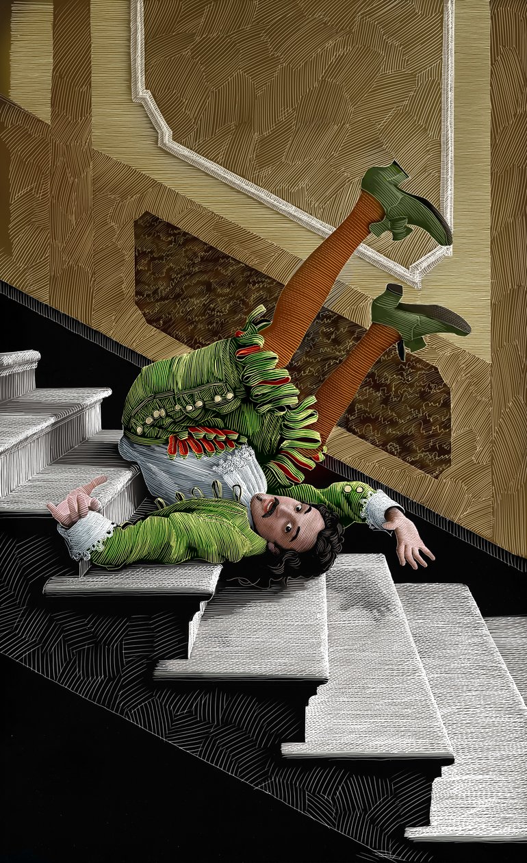 The Bungler, 2017 (planche à gratter, colorisée numériquement) - Scott McKowen