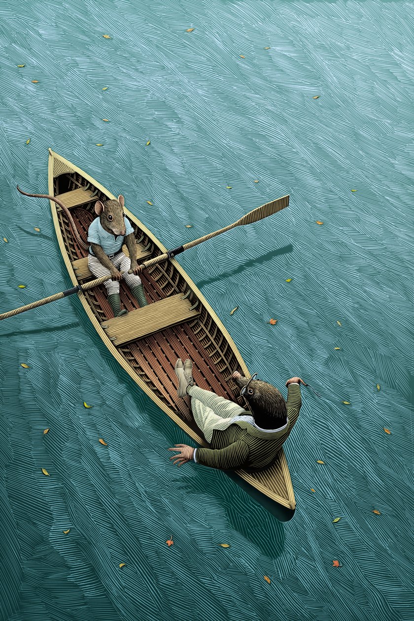 Le vent dans les saules, 2005 (planche à gratter, colorisée numériquement) - Scott McKowen
