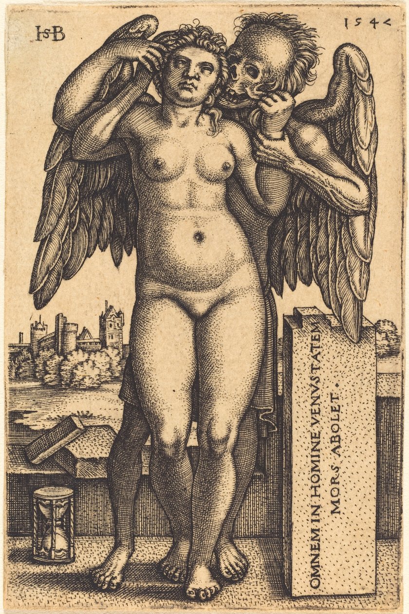 La Mort et la femme nue debout - Sebald Beham