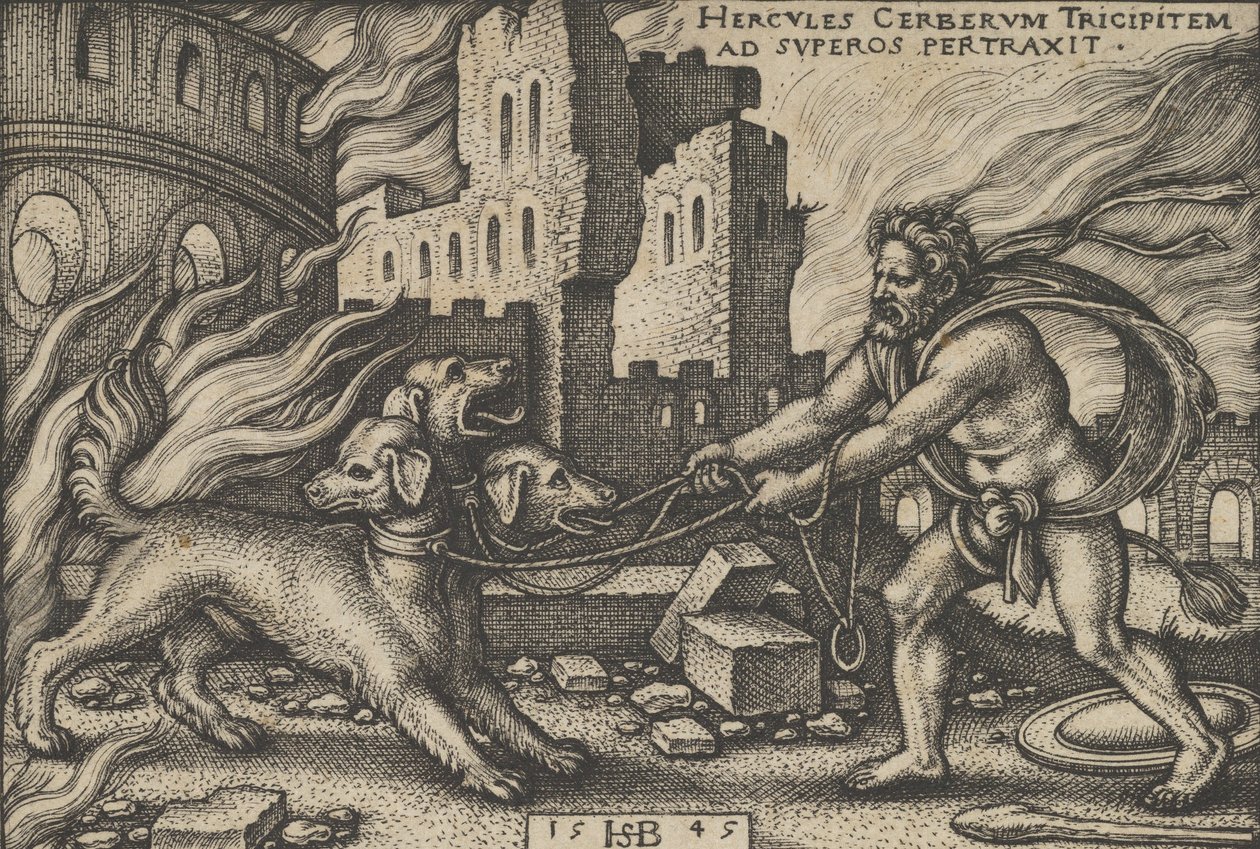 Hercule capturant Cerbère, des Travaux d