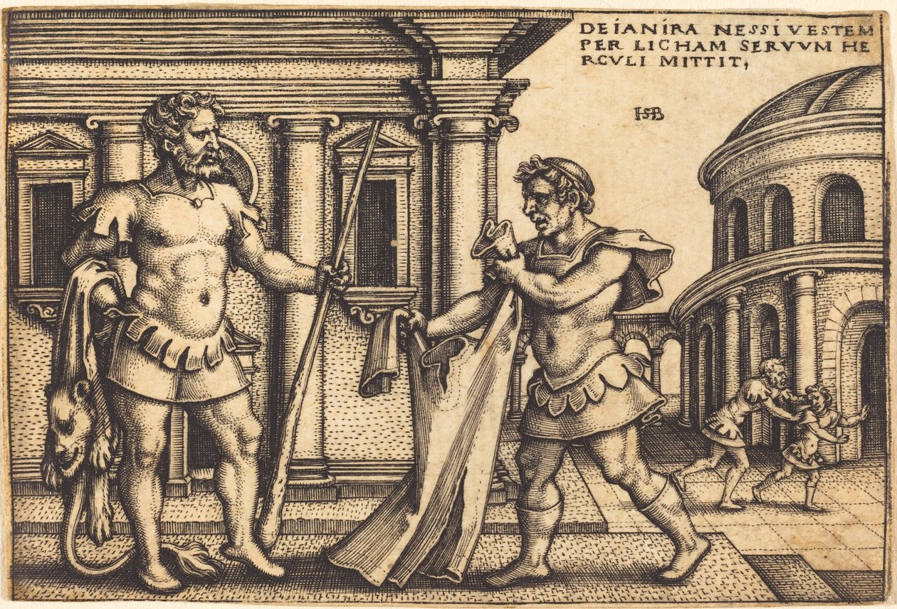 Lycus apportant le vêtement de Nessus à Hercule - Sebald Beham
