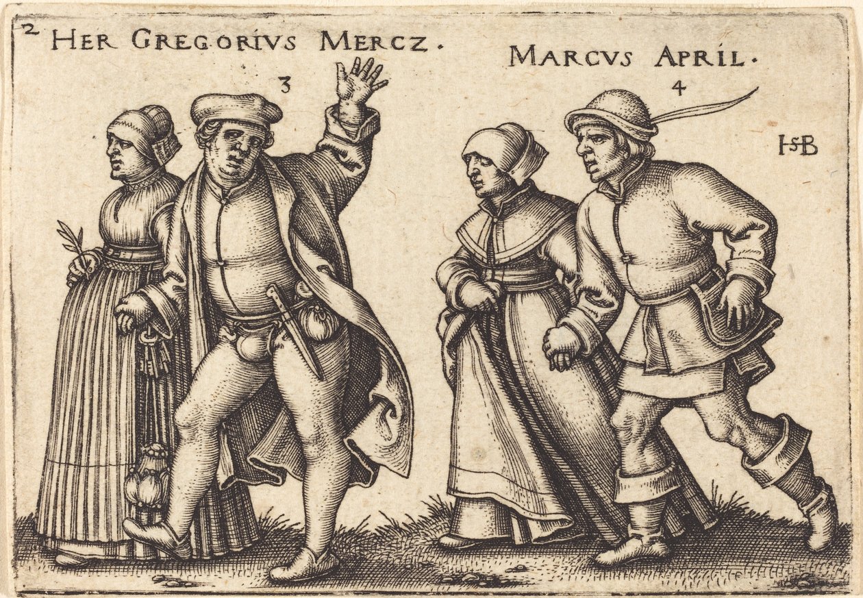 Mars et avril - Sebald Beham