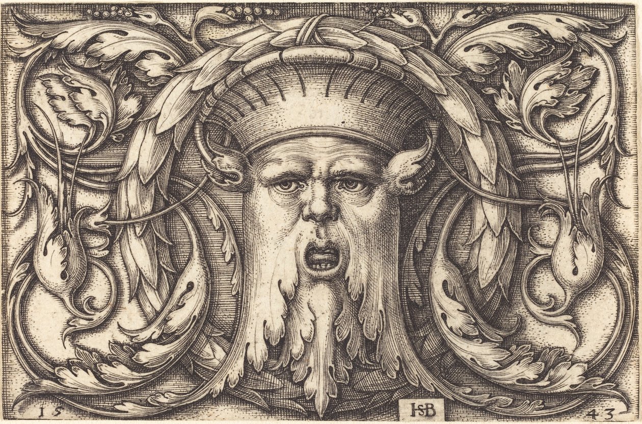 Ornement avec un masque - Sebald Beham