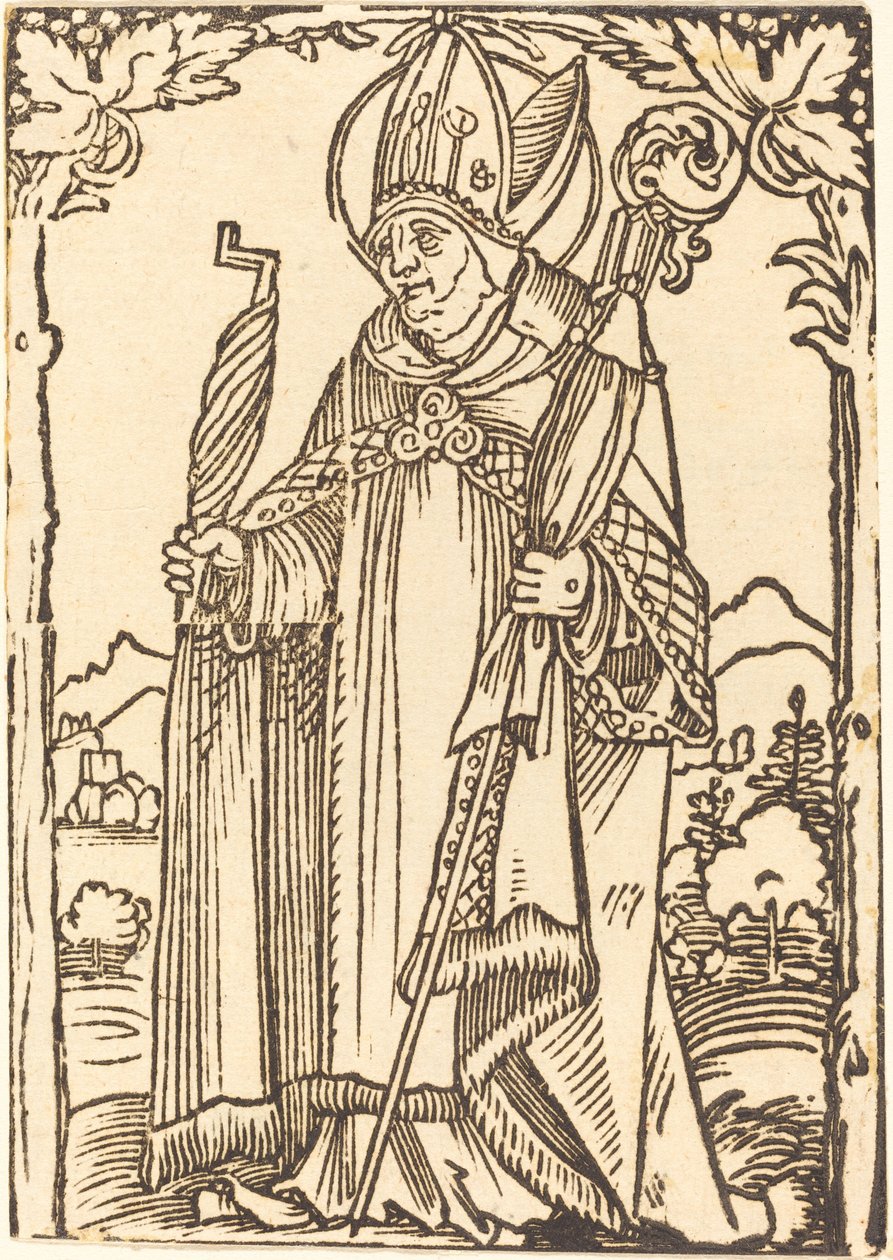 Saint Érasme en évêque - Sebald Beham