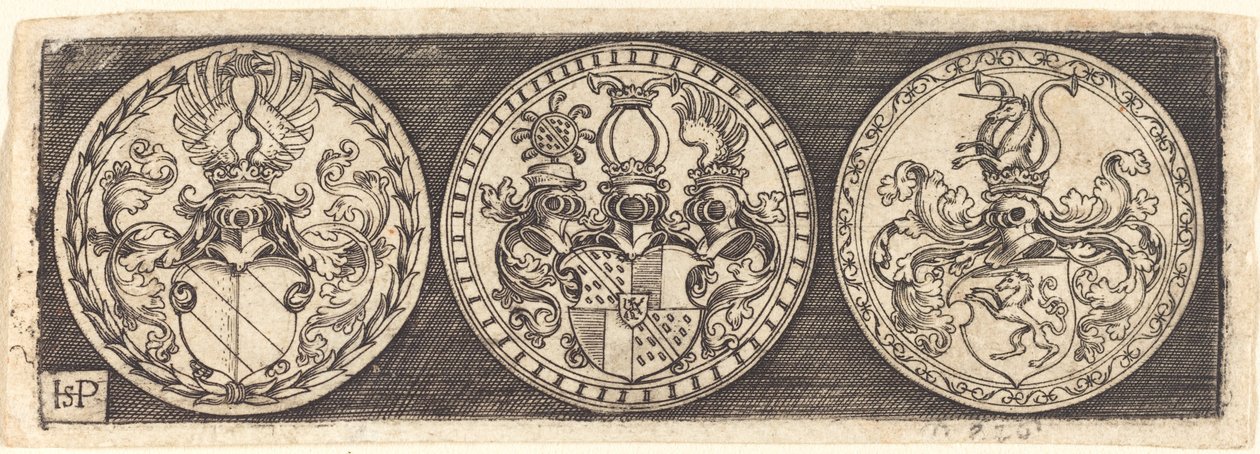 Trois médailles avec armoiries - Sebald Beham