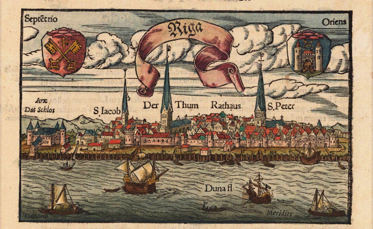 Riga de la Cosmographia, vers 1568 - Sebastian Munster