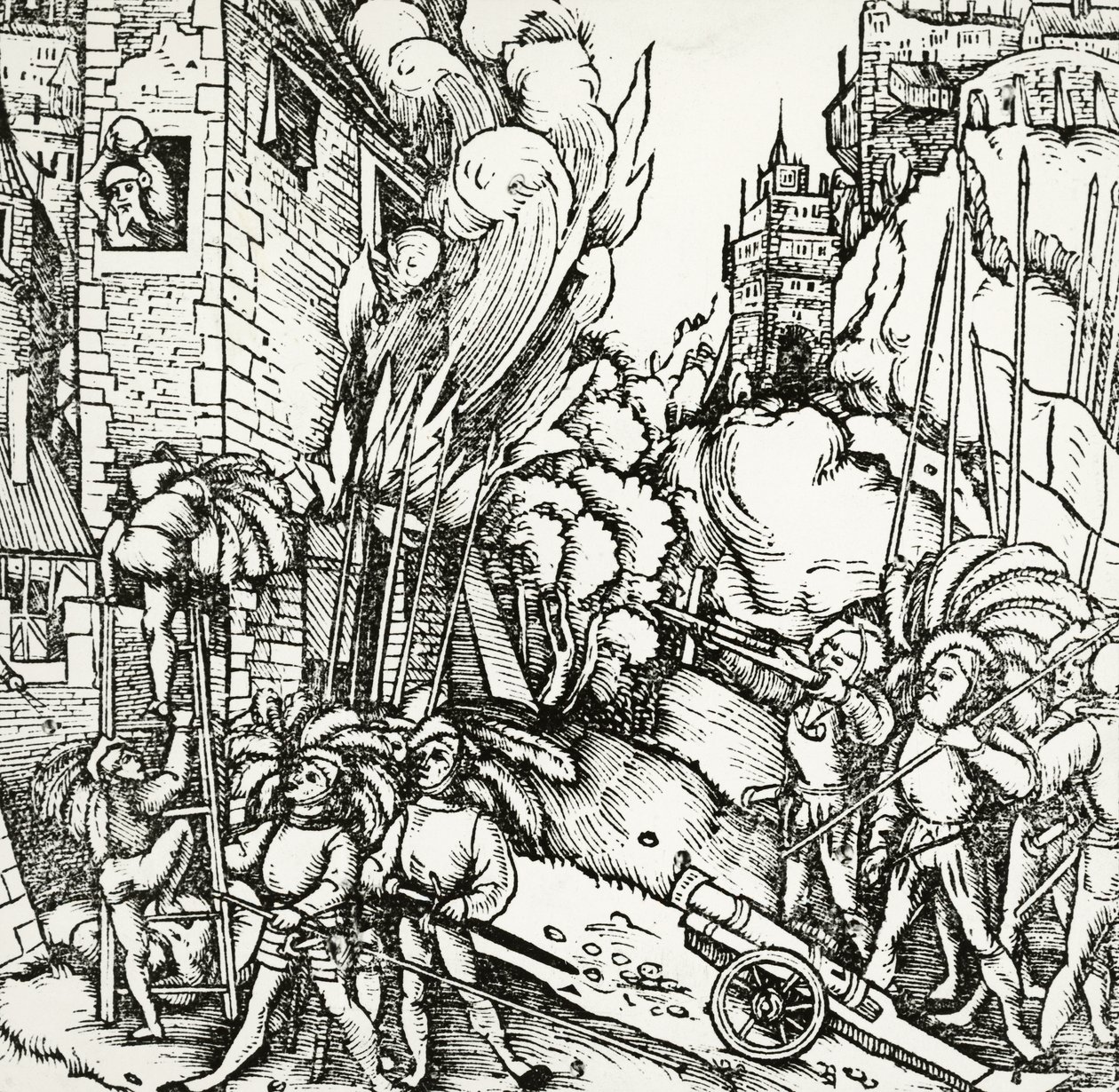 Siège de Carthage, gravure tirée de Cosmographia Universalis, par Sebastian Münster (1488-1552). Allemagne - Sebastian Munster