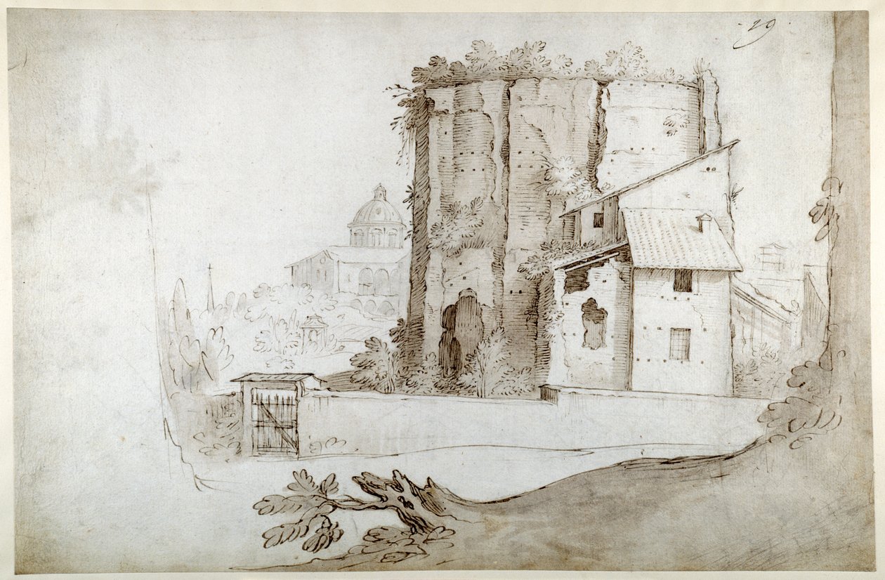Ruines sur le Celio avec l