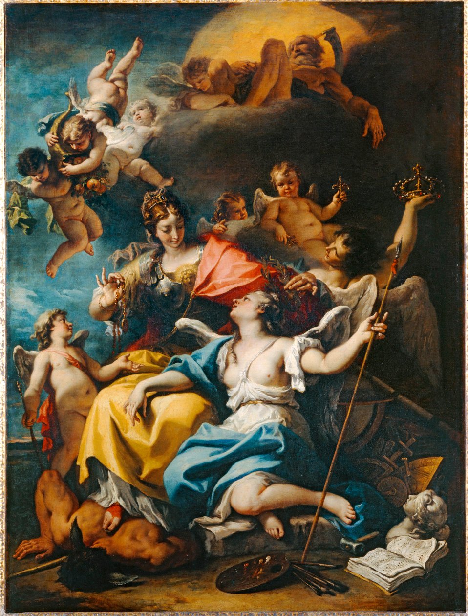 Allegorie de la France sous la figure de Minerve foulant aux pieds l