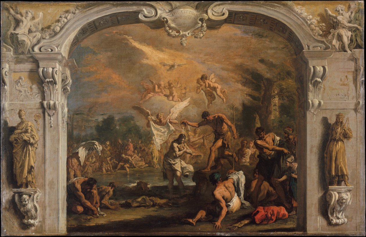 Le baptême du Christ, c.1713-14 - Sebastiano Ricci