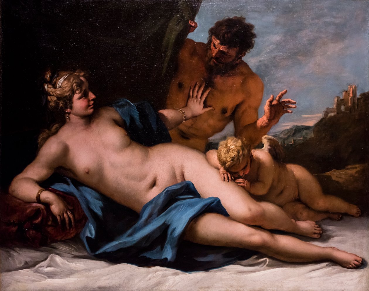 Vénus surprise par un satyre, vers 1720/25 (Huile sur toile) - Sebastiano Ricci