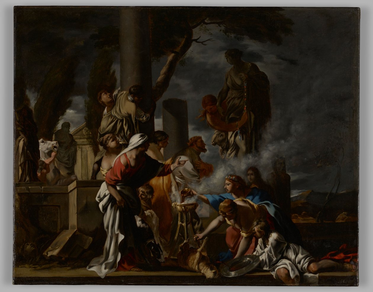 Le roi Salomon sacrifiant aux idoles - Sébastien Bourdon