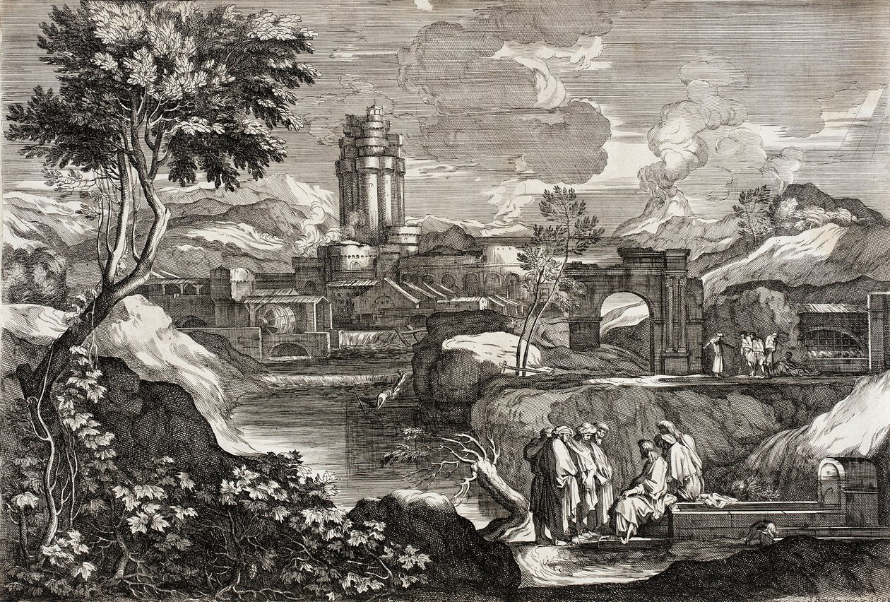 Paysage avec Joseph en Égypte - Sébastien Bourdon