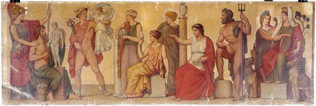 "Prométhée modelant le premier homme", composition de l