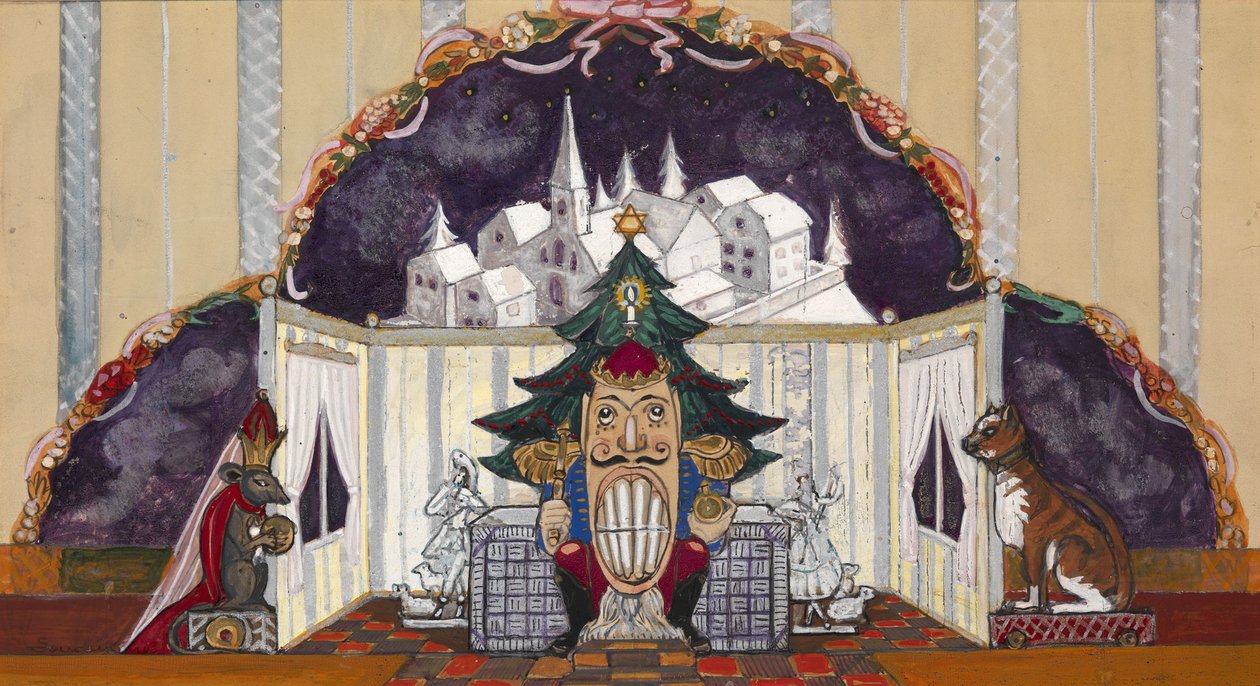 Décor de scène pour le ballet Casse-Noisette de P. Tchaïkovski - Sergei Yurievich Sudeykin