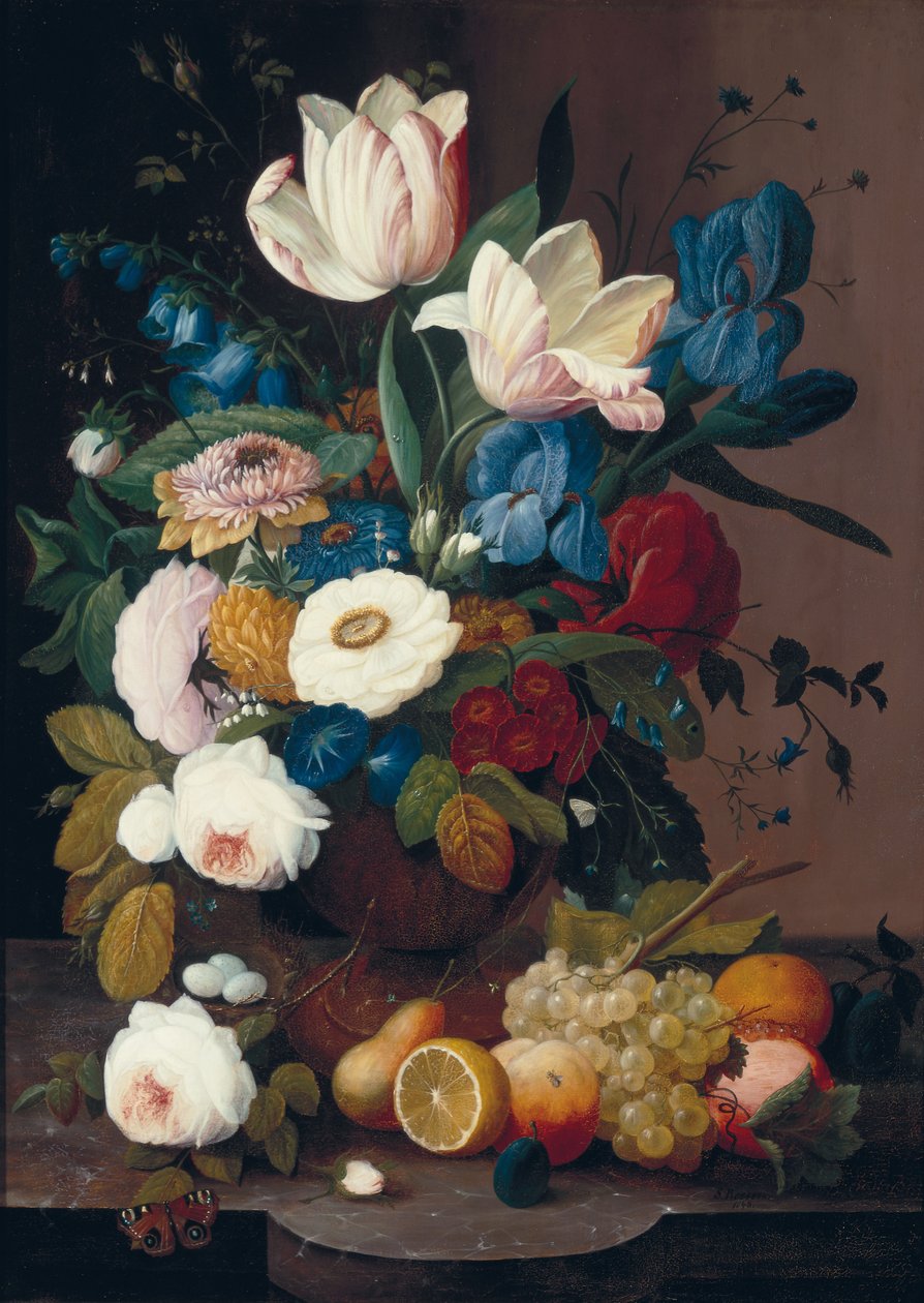 Nature morte, fleurs et fruits, 1848 - Severin Roesen