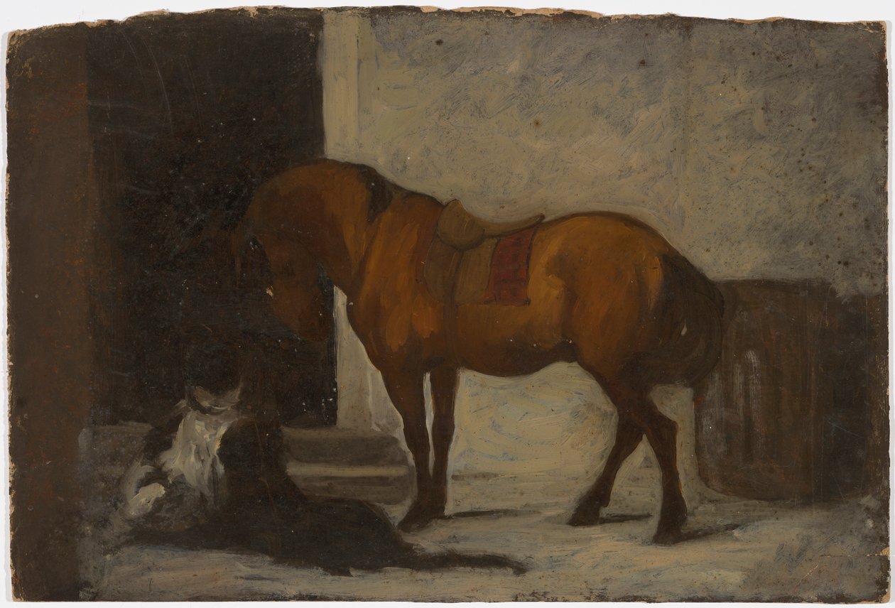Un cheval et deux chiens - Severin Falkman