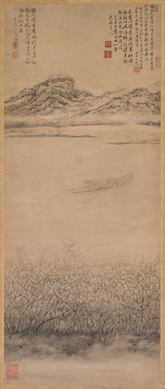 La traversée du fleuve Yangzi, vers 1700-1720 - Shang Rui