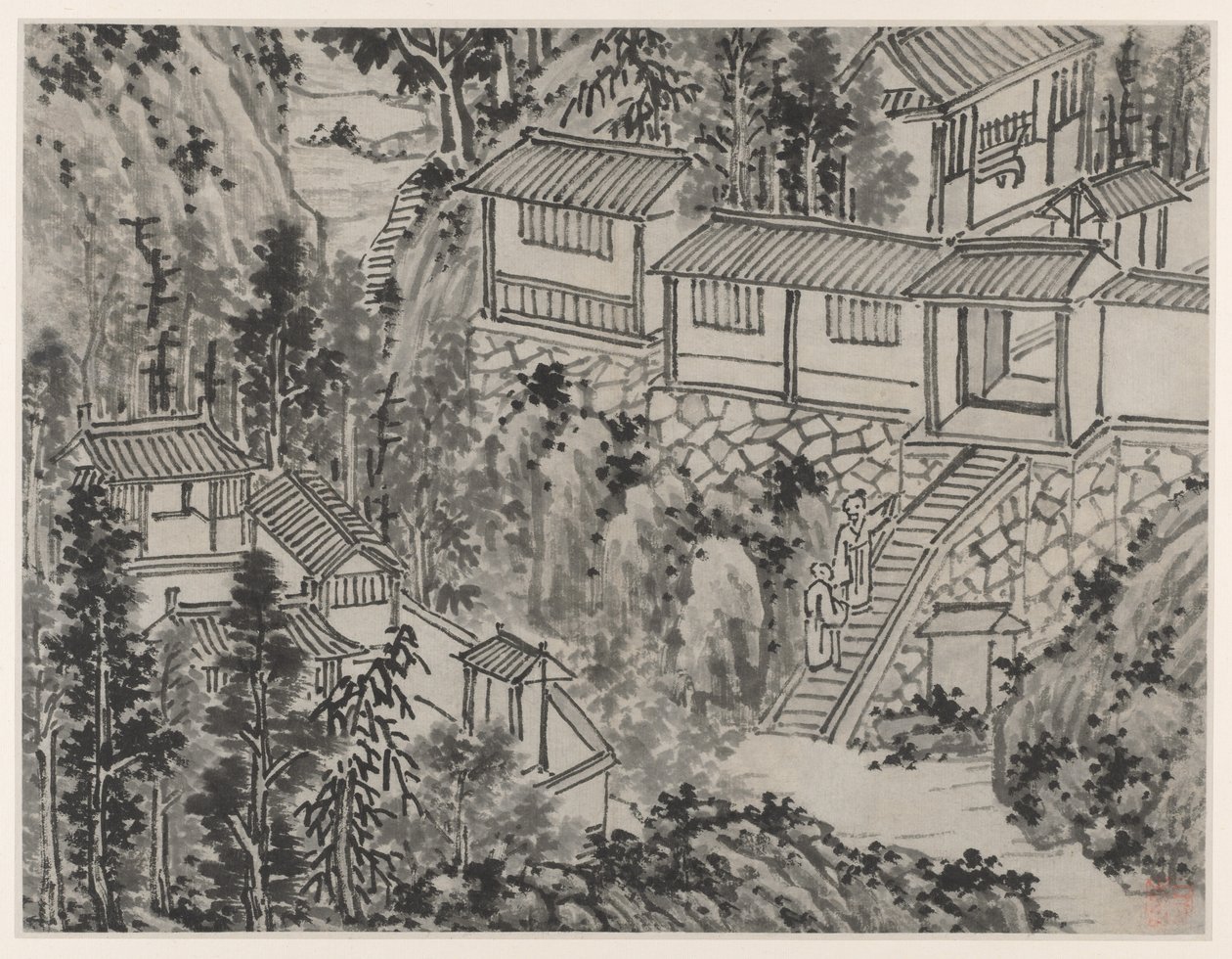 Douze vues de la colline du Tigre, Suzhou : Le Retraite des Pins, après 1490 - Shen Zhou