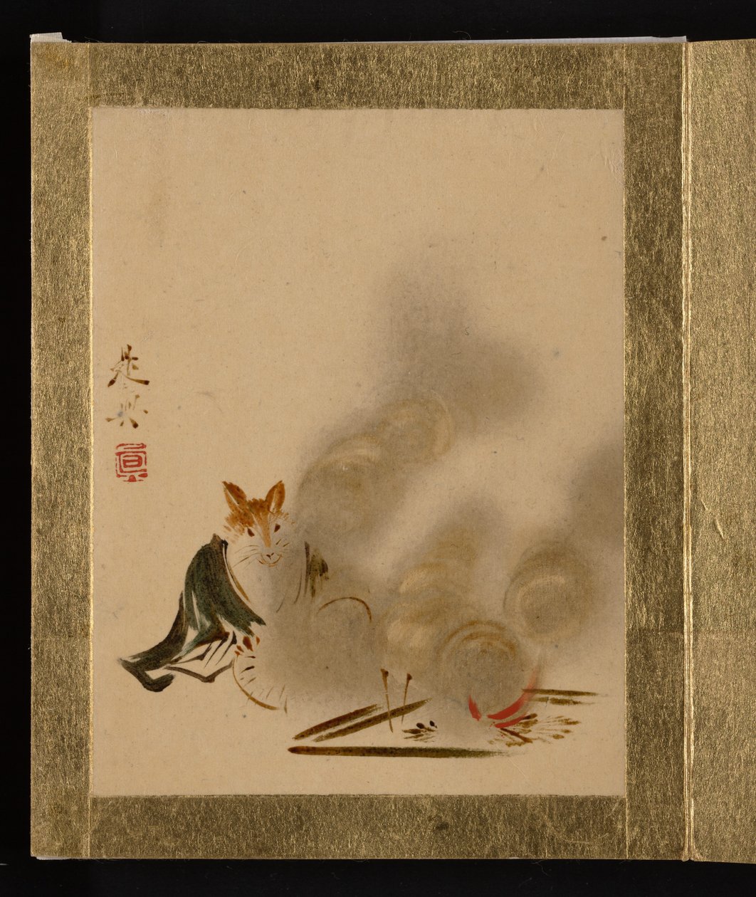 Fuchs am mystischen Feuer - Shibata Zeshin