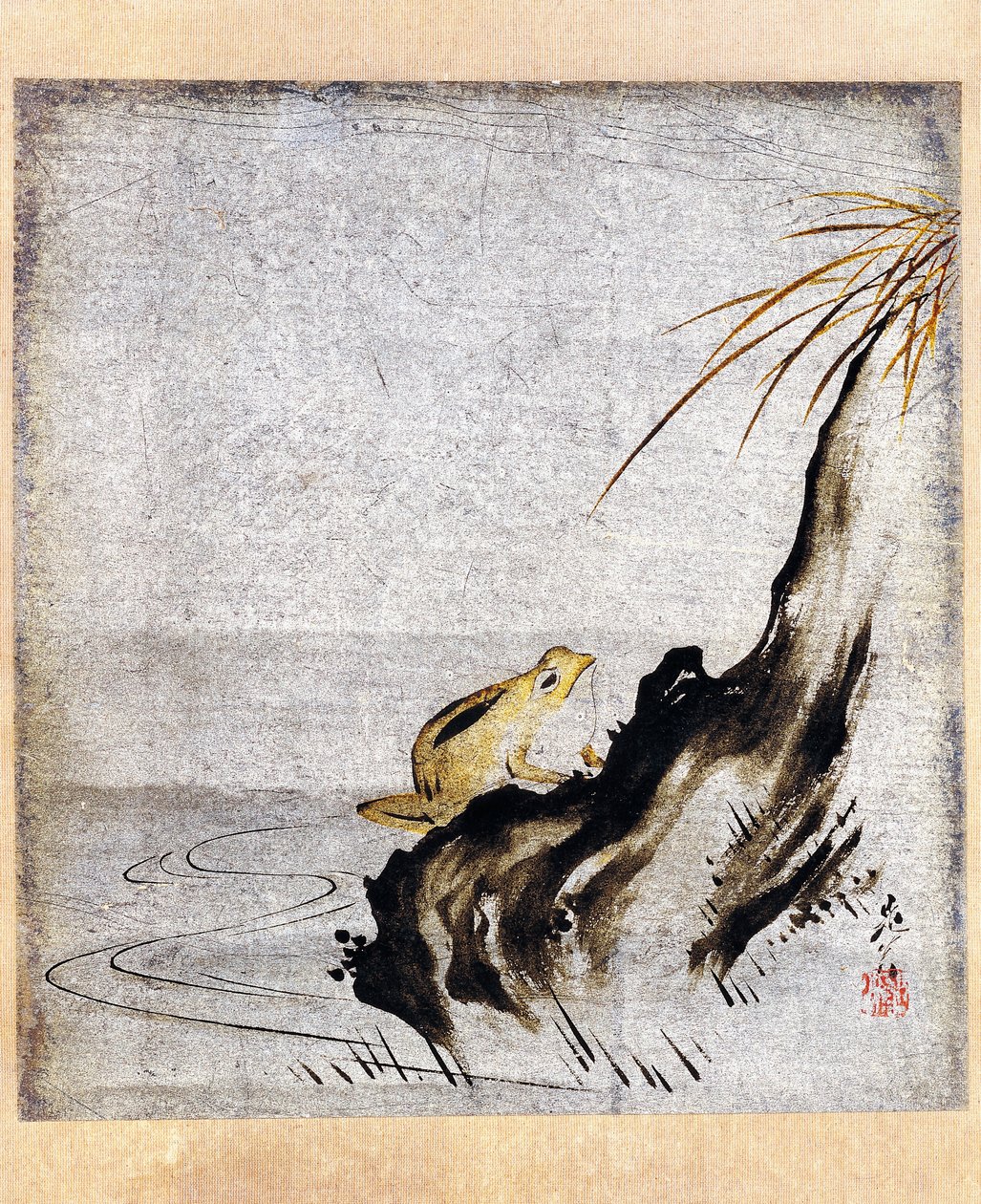 Grenouille dans un étang - Shibata Zeshin