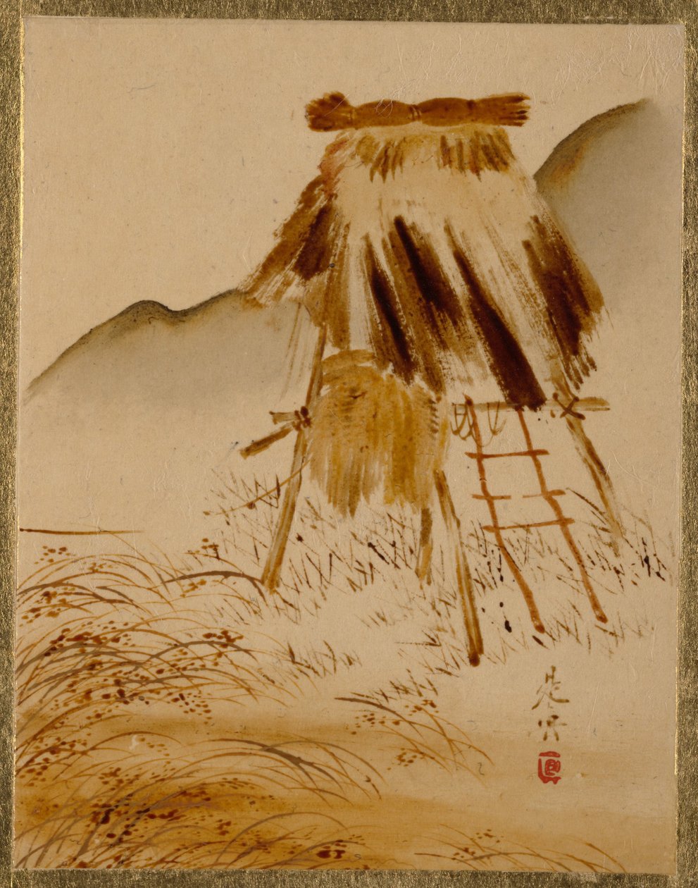 Châssis de séchage du riz - Shibata Zeshin