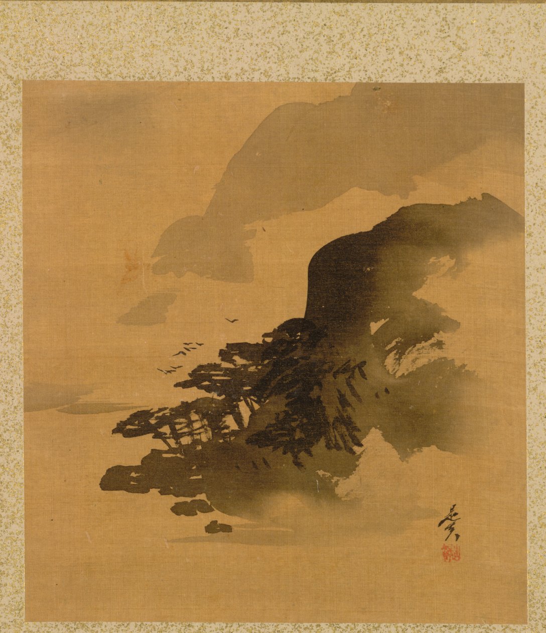 Rivage avec oiseaux - Shibata Zeshin