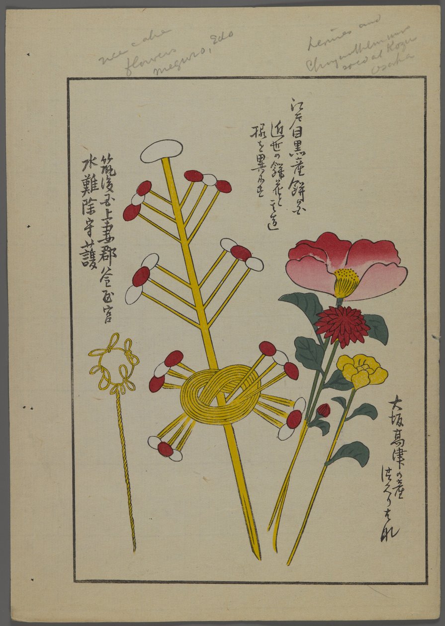 Jouets japonais, fleurs, nœuds, de Unai no tomo (Les amis d
