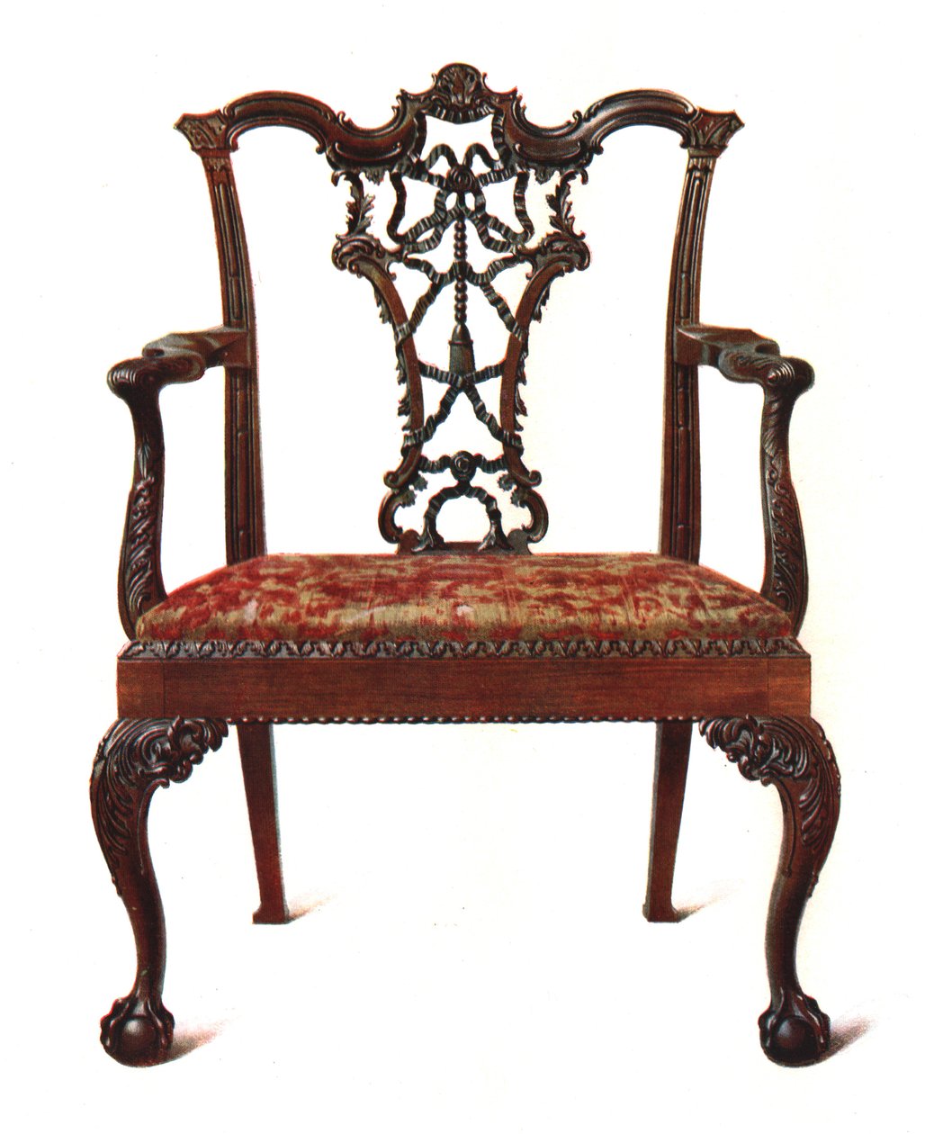 Chaise à dossier en ruban d