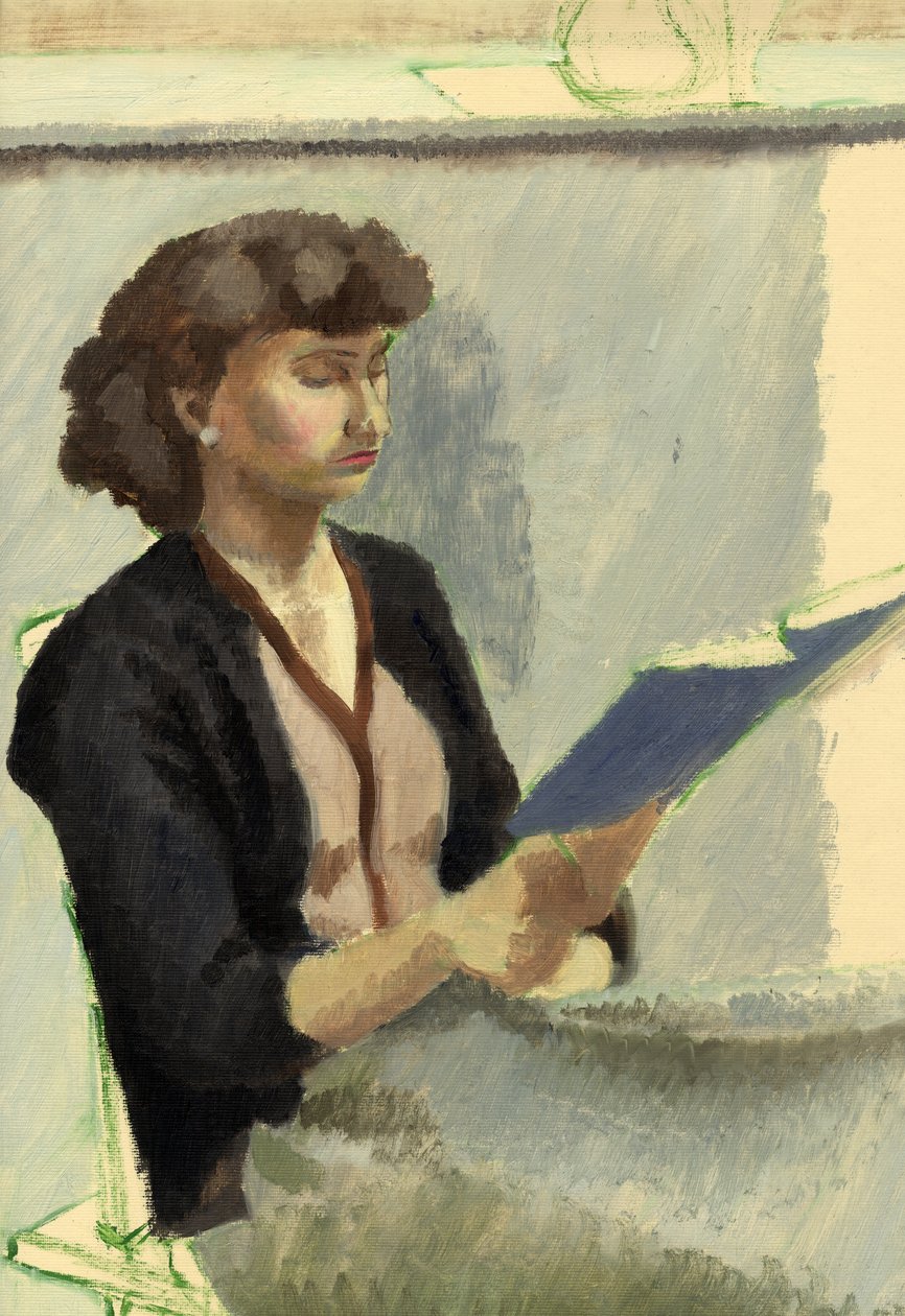 Femme assise lisant - Shirley Markham