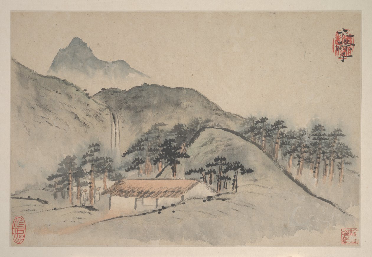 Landschaften, ca. 1690er (Album mit acht Blättern) von Shitao Daoji