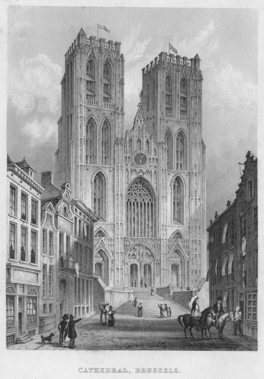 Cathédrale, Bruxelles, 1850 - Shury and Son
