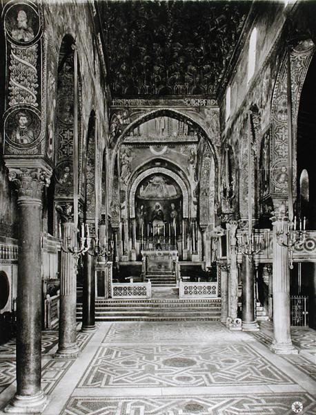 Vue intérieure de la nef - Sicilian School