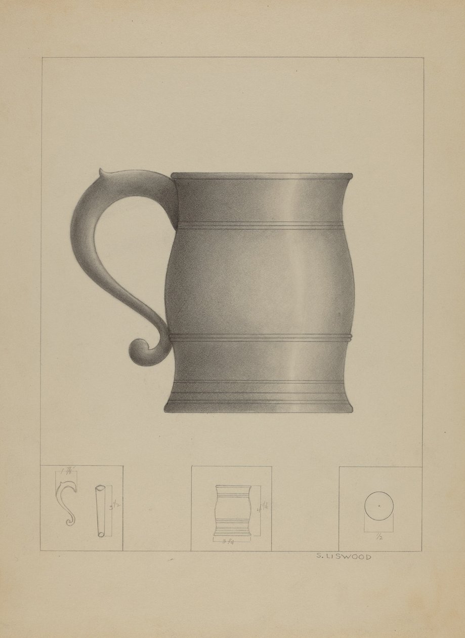 Chope en étain - Sidney Liswood