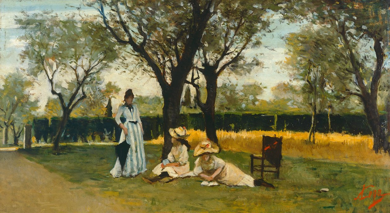À la villa de Poggio Piano - Silvestro Lega