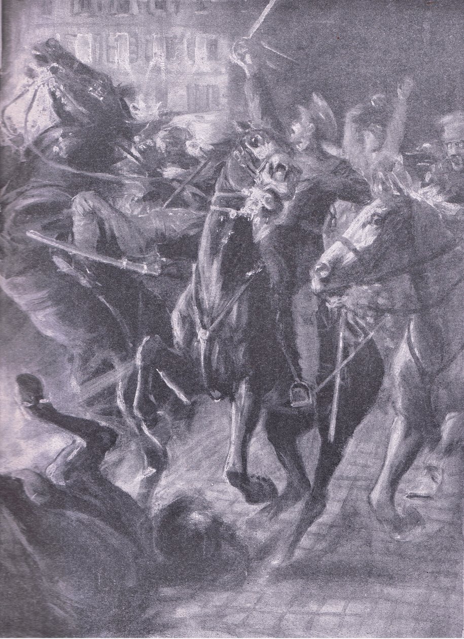 Une charge nocturne par la cavalerie britannique lors du mouvement de balayage en octobre 2014, de l