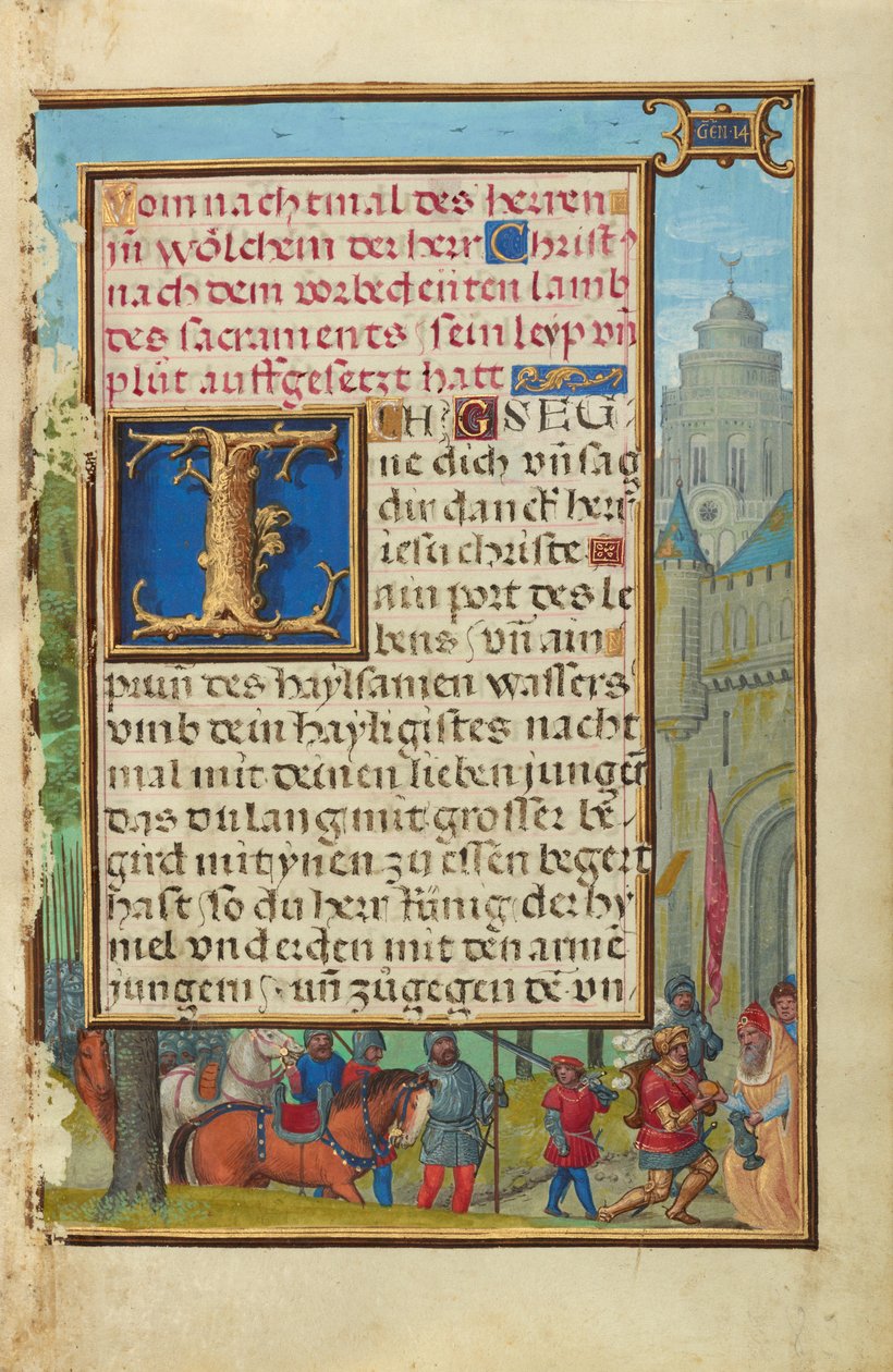 Grenze mit dem Treffen von Abraham und Melchisedek - Simon Bening