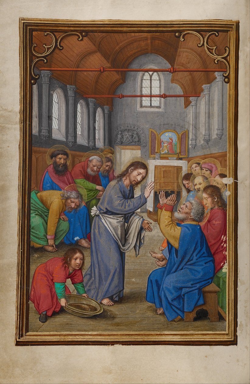Le Christ lavant les pieds des apôtres - Simon Bening