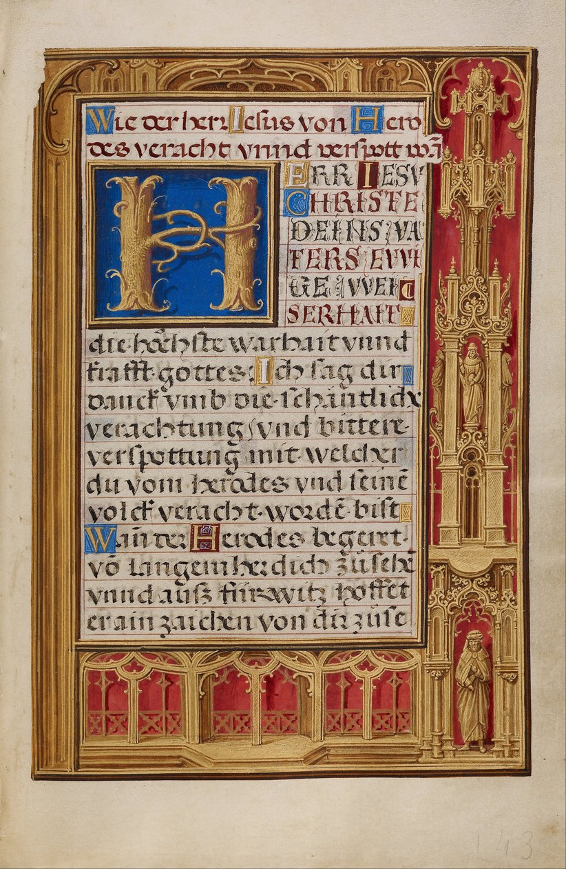 Page de texte décorée - Simon Bening