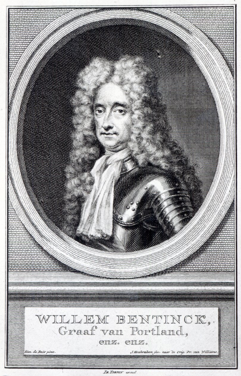 William Bentinck, 1er comte de Portland, gravé par Jacobus Houbraken d