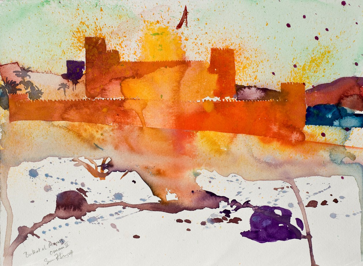 Birkat al Marez, Oman II, 2004 (aquarelle) - Simon Fletcher