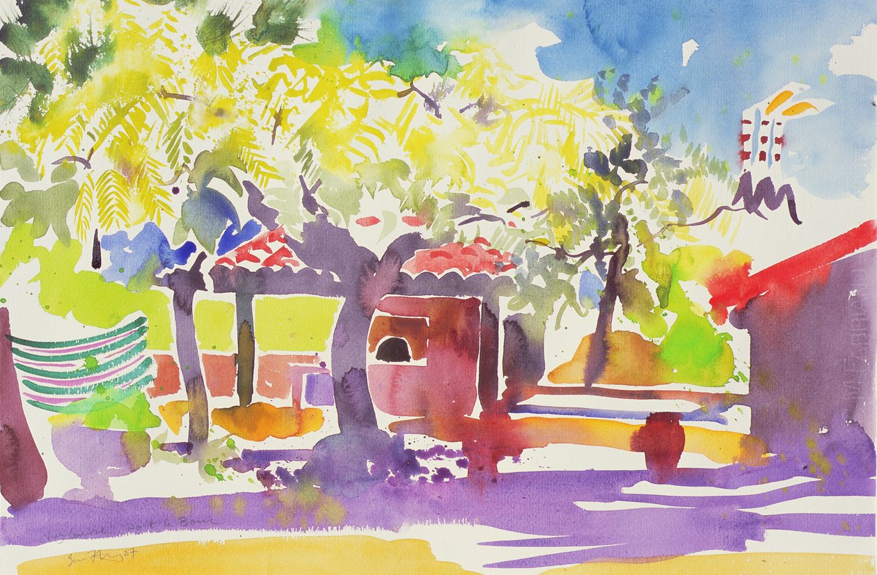 Port le Bar, France, 2006 (aquarelle) - Simon Fletcher