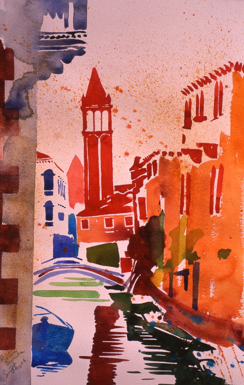 Rio San Barnaba, 2006 (aquarelle sur papier) - Simon Fletcher